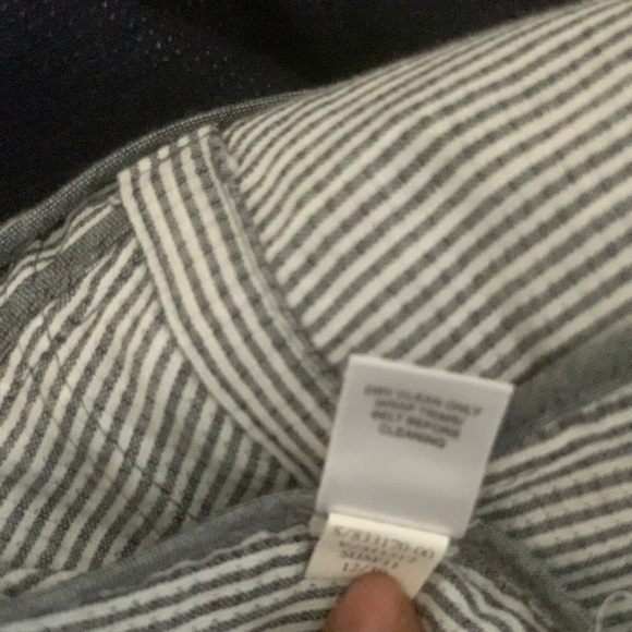 Banana Republic Linen Blend Blazer gray striped Size 6 - Picture 10 of 11